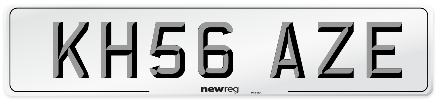 KH56 AZE Number Plate from New Reg